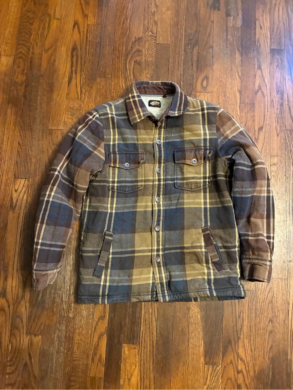 Vintage vans Sherpa lined flannel jacket size small